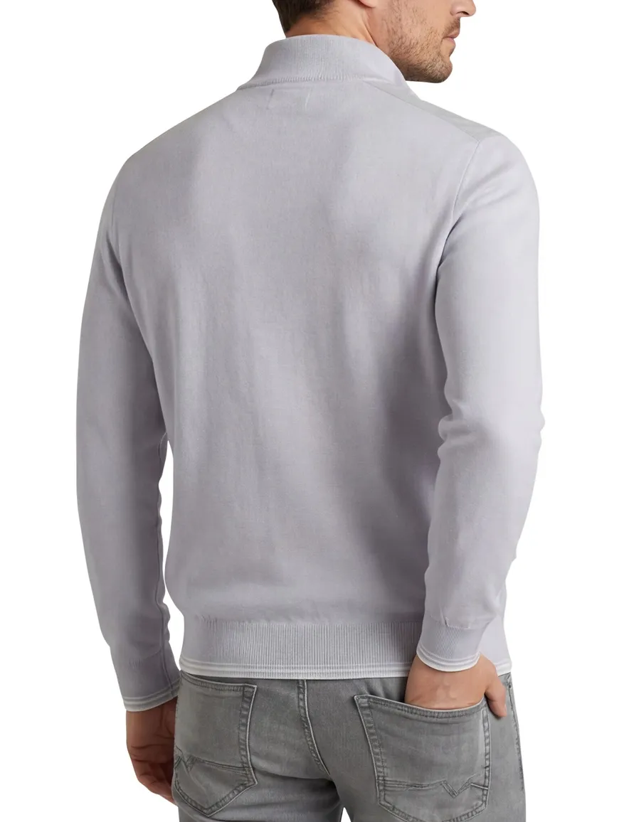 Lichtblauw trui Paul & Shark half zip normale fit