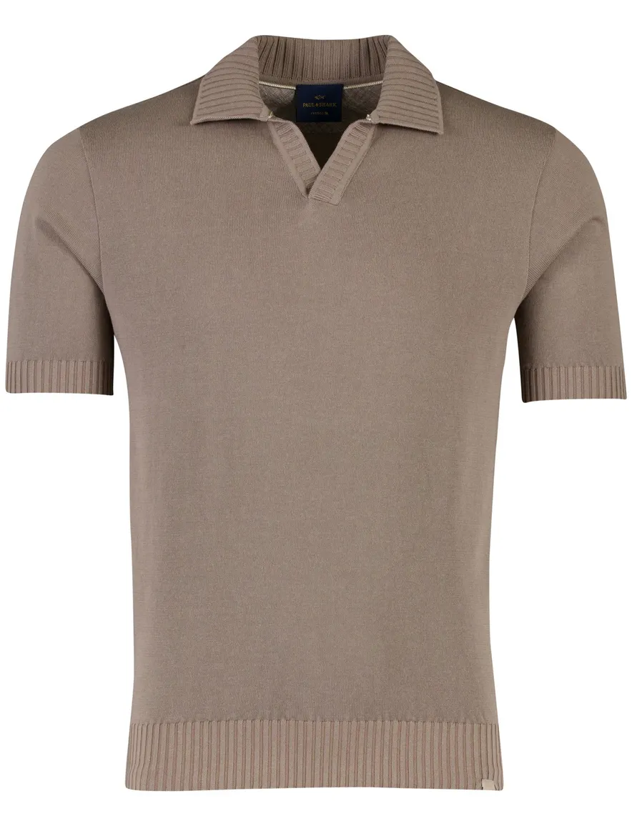Fresco Paul & shark polo wijde fit bruin