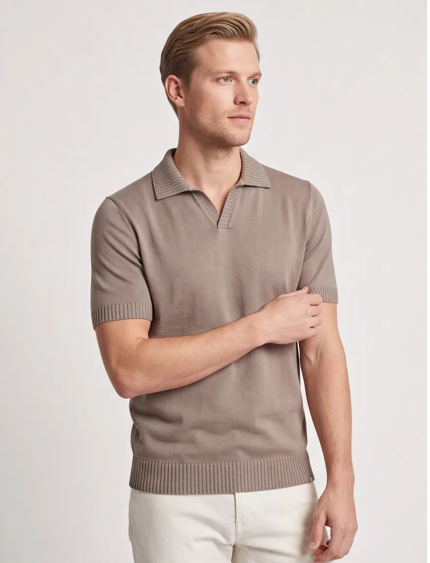 Fresco Paul & shark polo wijde fit bruin