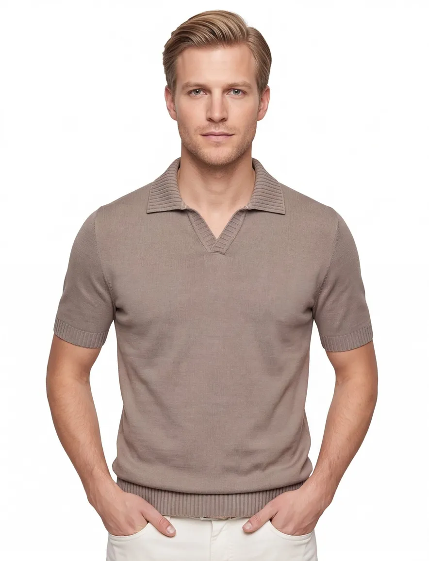 Fresco Paul & shark polo wijde fit bruin