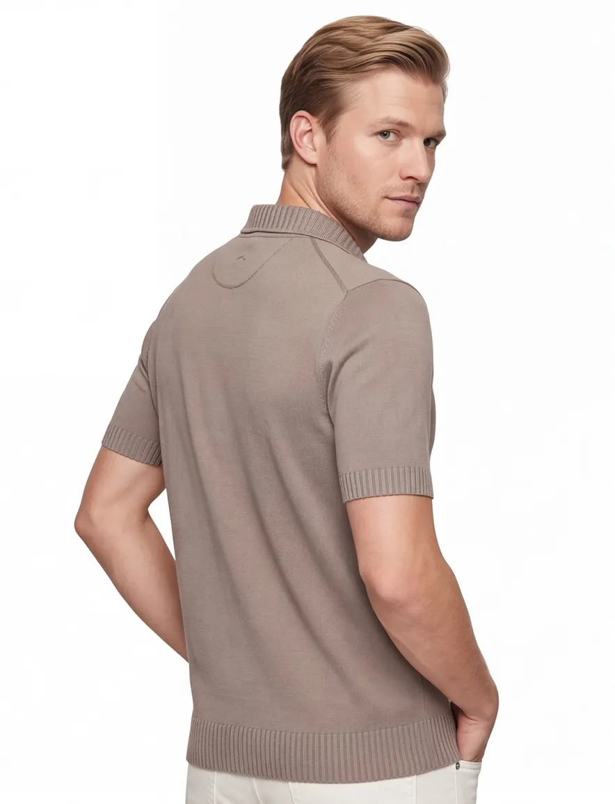 Fresco Paul & shark polo wijde fit bruin