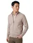 Beige Paul & Shark fijn gebreid vest met linnen details