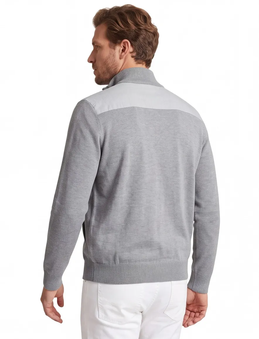 Grijs vest Paul & Shark rits normale fit zonder capuchon