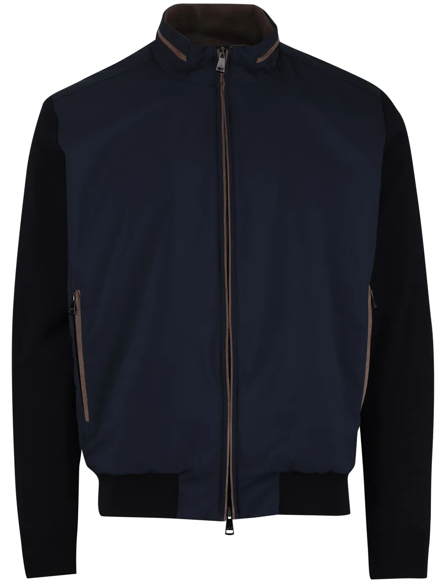 Paul & Shark windjack donkerblauw tussenjas met boord