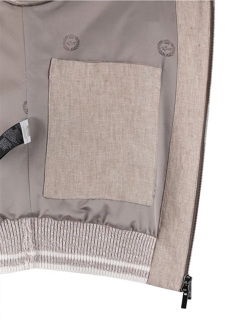 Paul & Shark vest beige katoen wijde fit