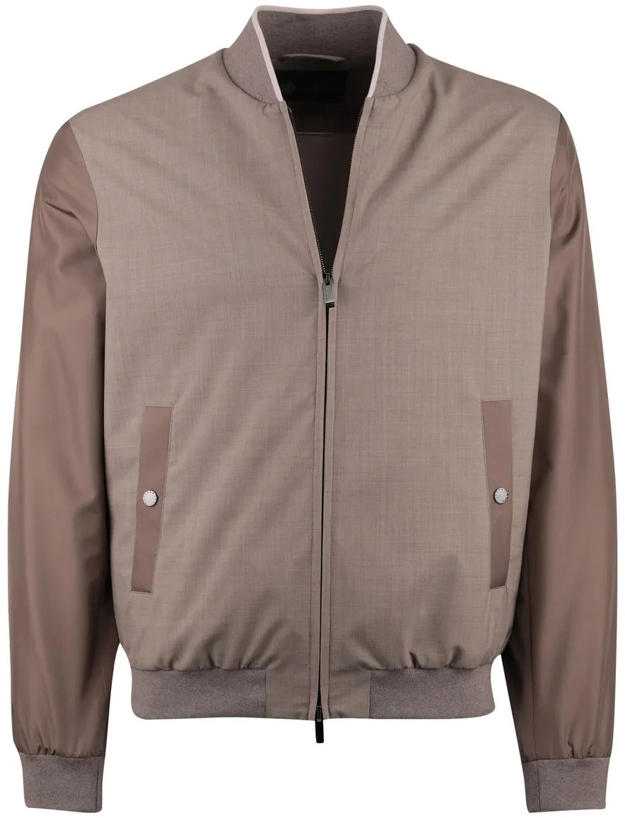 Beige bomberjas Paul & Shark wijde fit rits