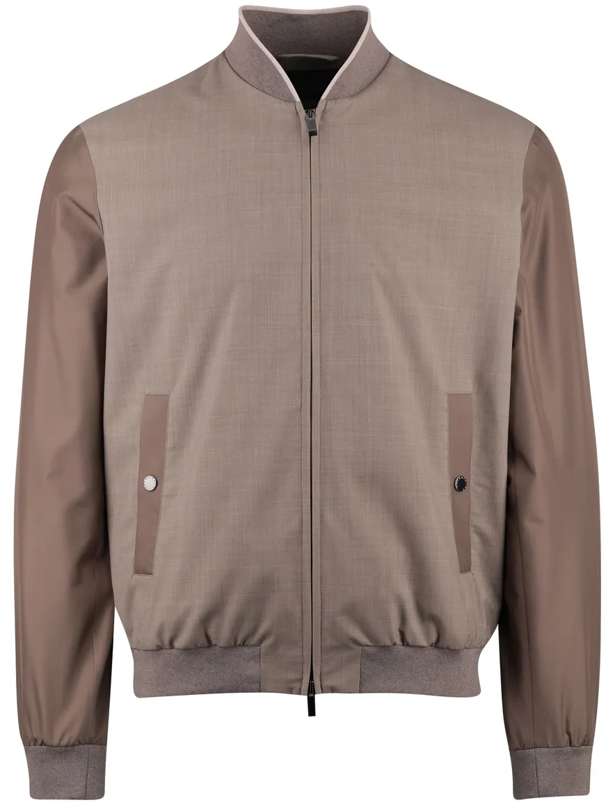 Beige bomberjas Paul & Shark wijde fit rits