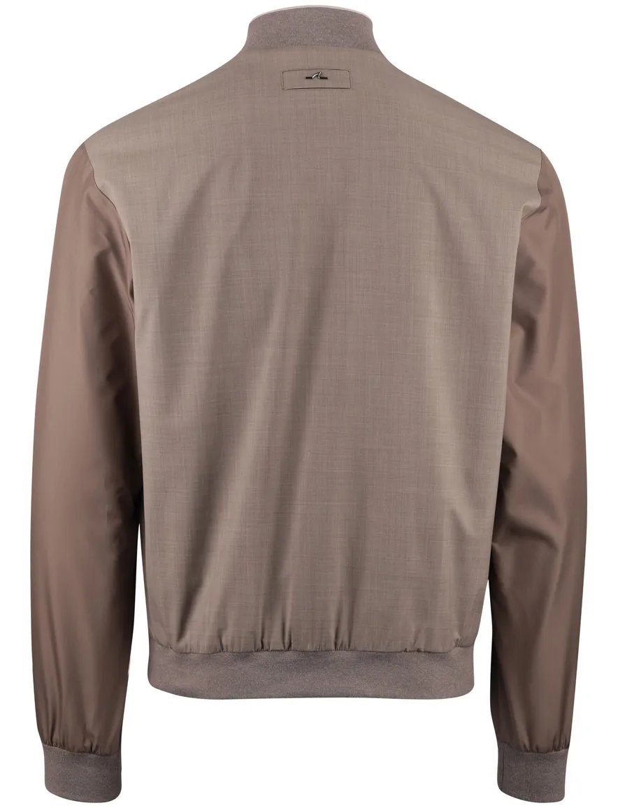 Beige bomberjas Paul & Shark wijde fit rits