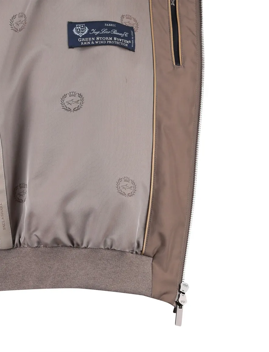 Beige bomberjas Paul & Shark wijde fit rits