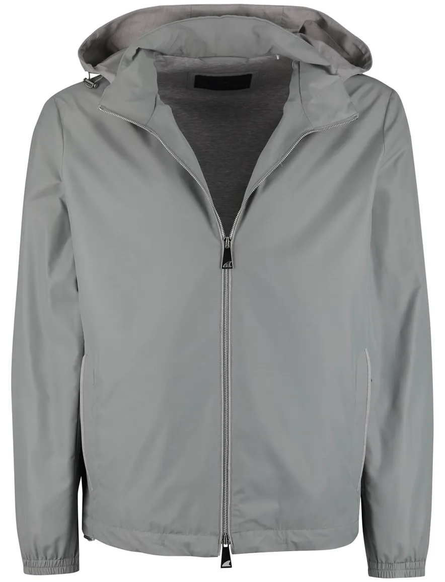 Groen windjack Paul & Shark tussenjas met capuchon