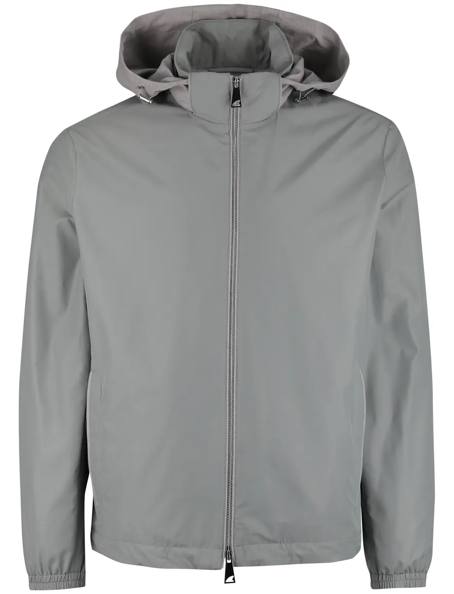 Groen windjack Paul & Shark tussenjas met capuchon