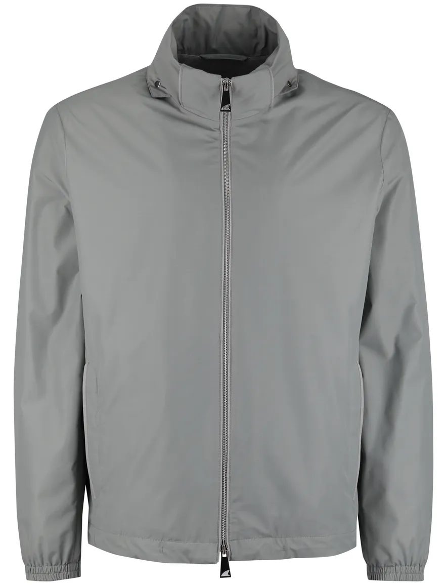 Groen windjack Paul & Shark tussenjas met capuchon