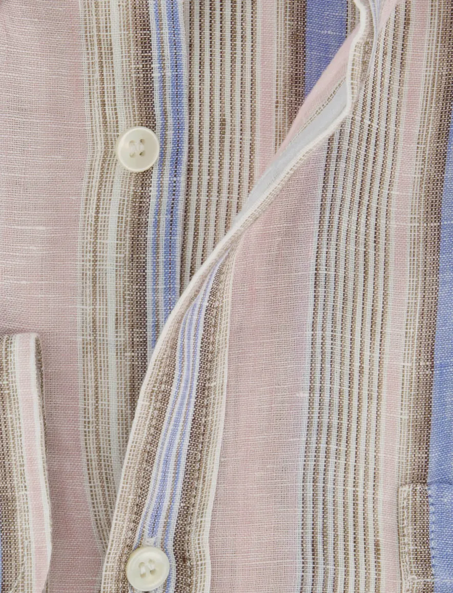 Paul & Shark overhemd button down gestreept roze