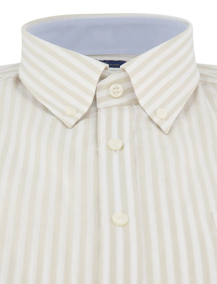 Paul & Shark overhemd beige button-down boord