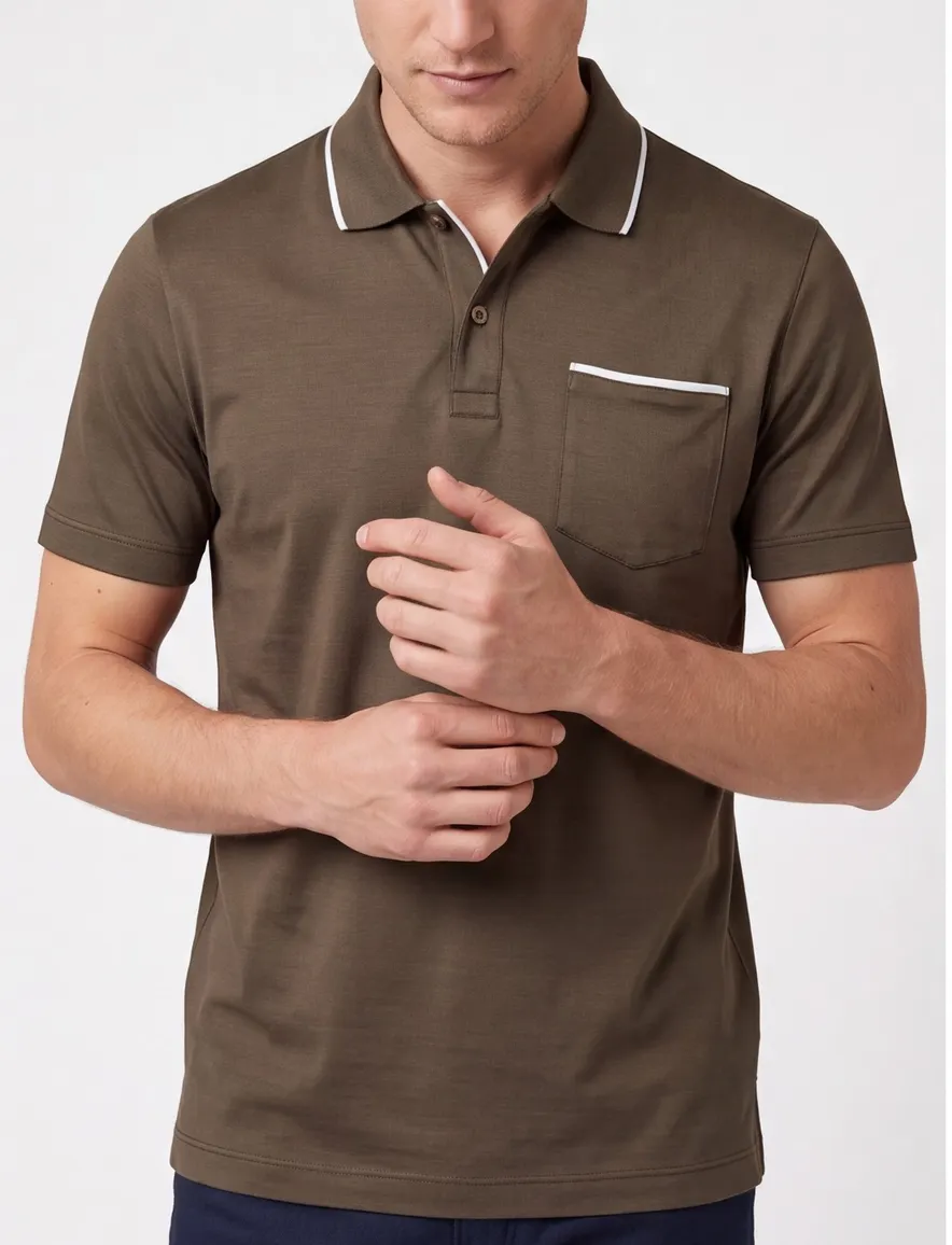 Paul & Shark poloshirt bruin