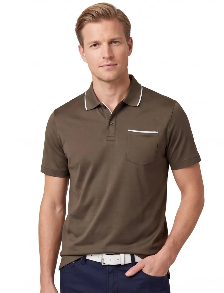 Paul & Shark poloshirt bruin