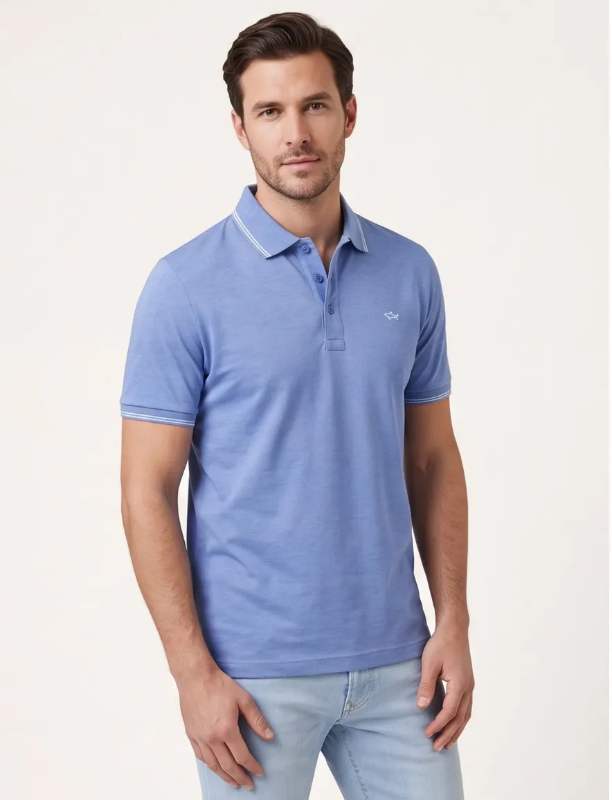blauwe poloshirt Paul & Shark wijde fit