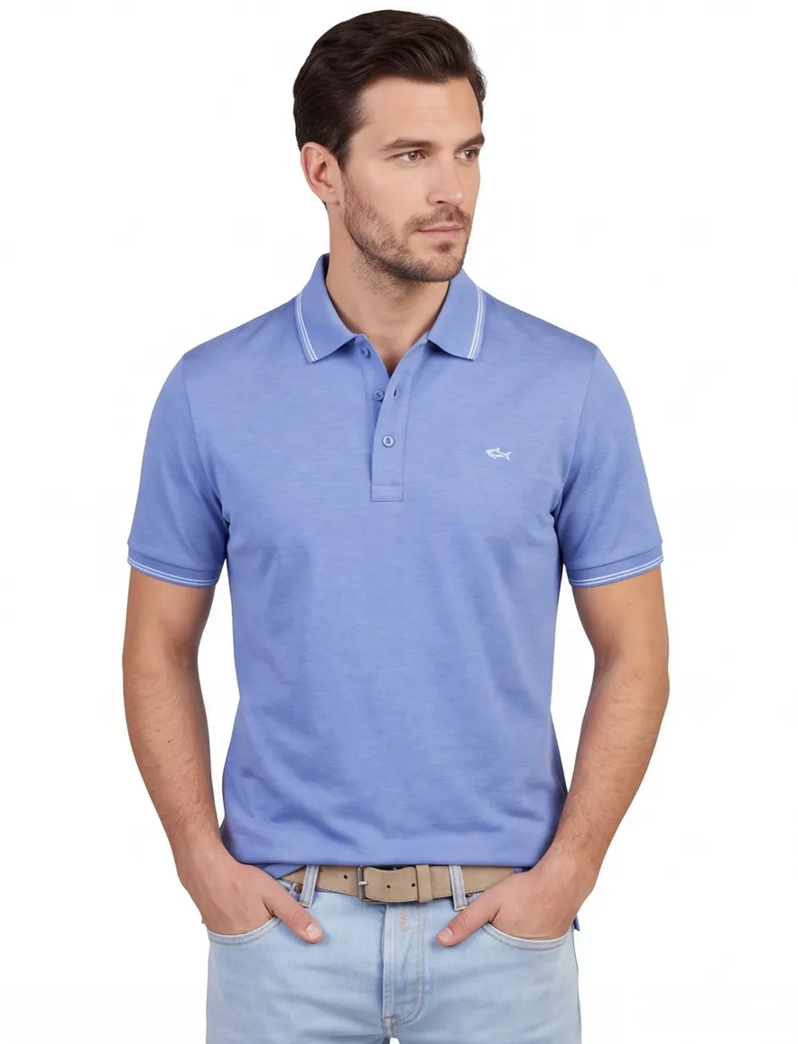 blauwe poloshirt Paul & Shark wijde fit