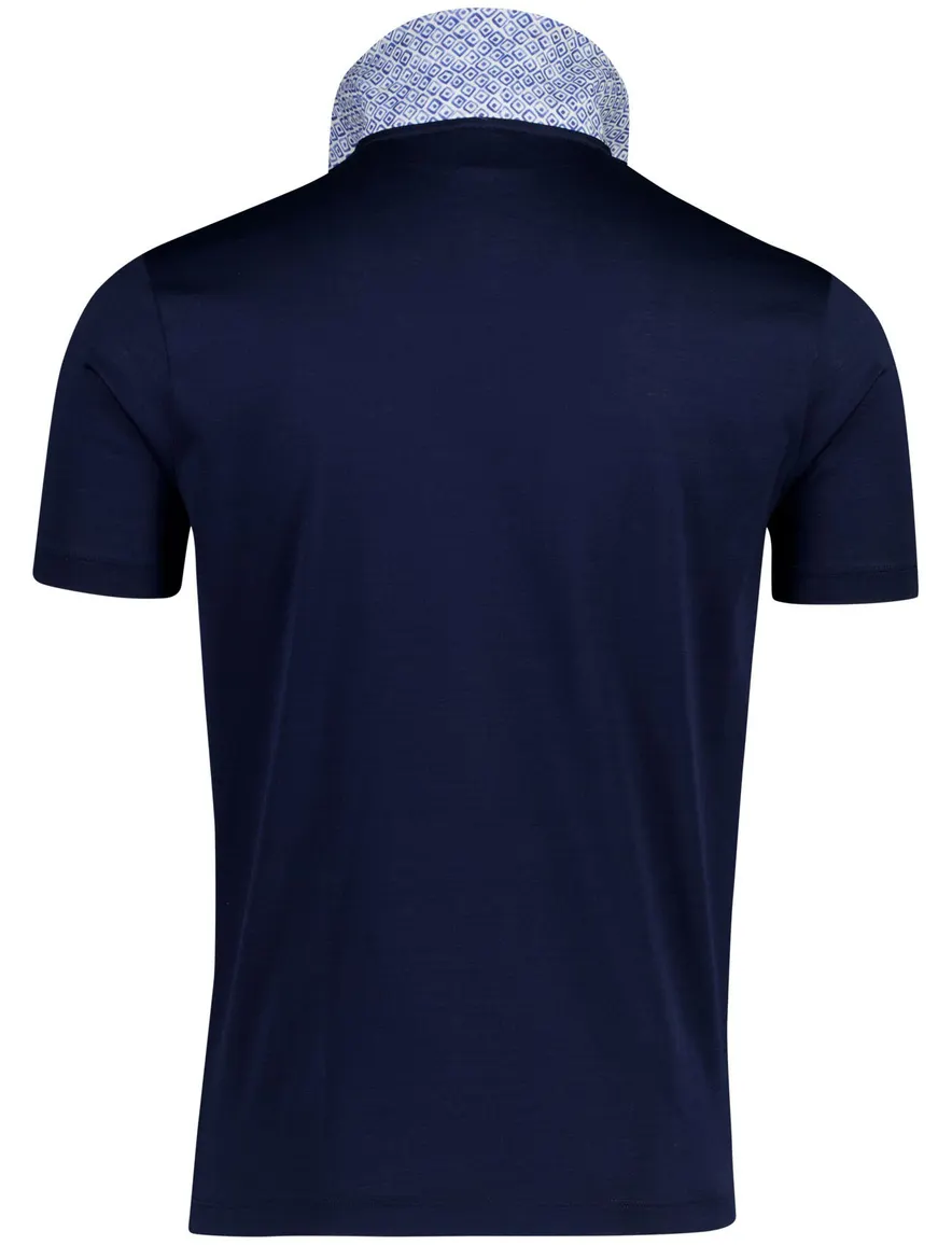 Poloshirt Paul & Shark navy effen katoen