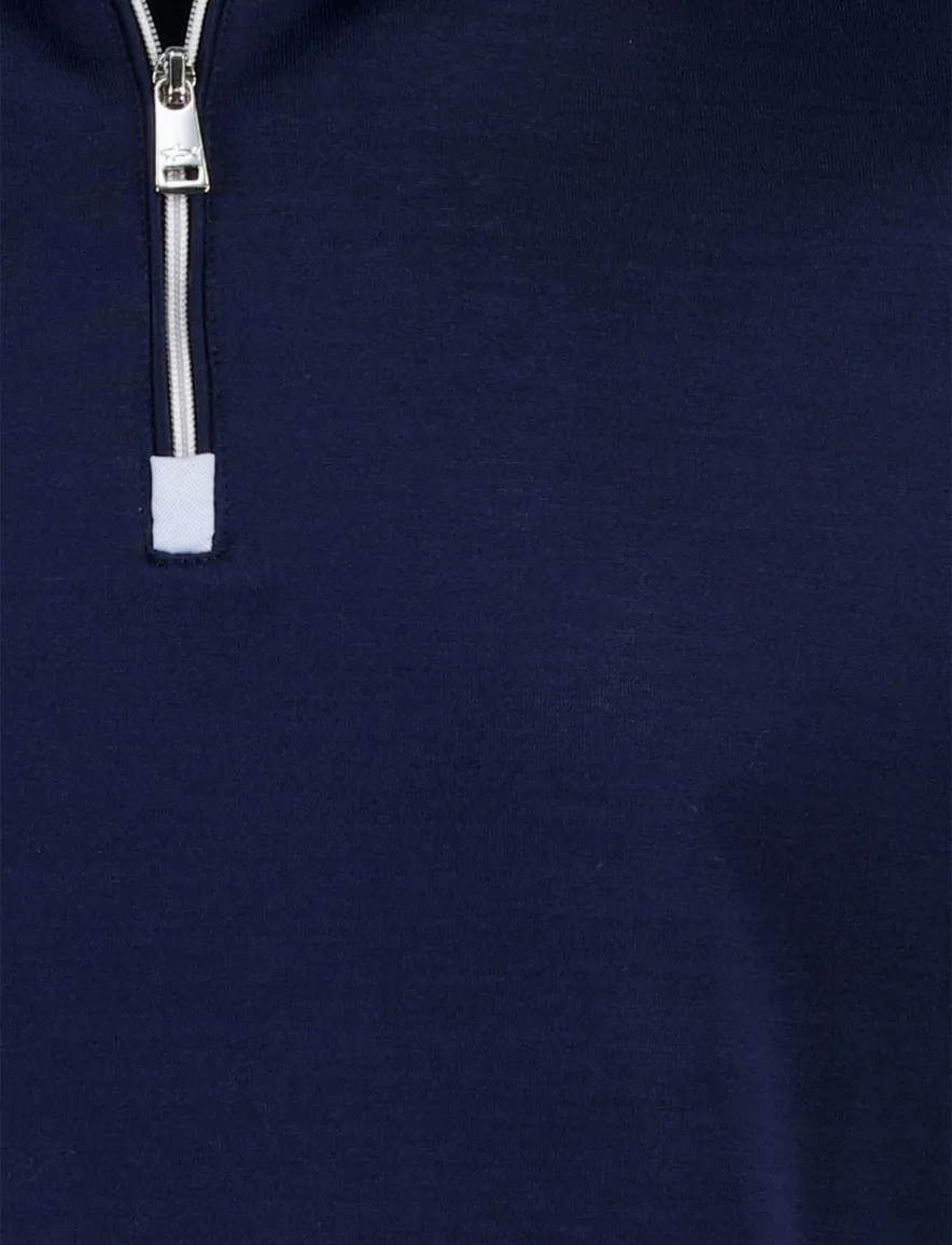 Poloshirt Paul & Shark navy effen katoen