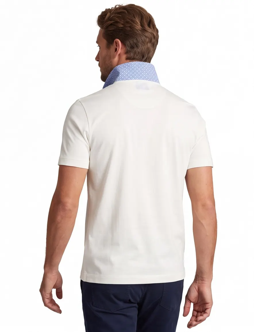 Wit poloshirt van paul & shark met rits wijde fit
