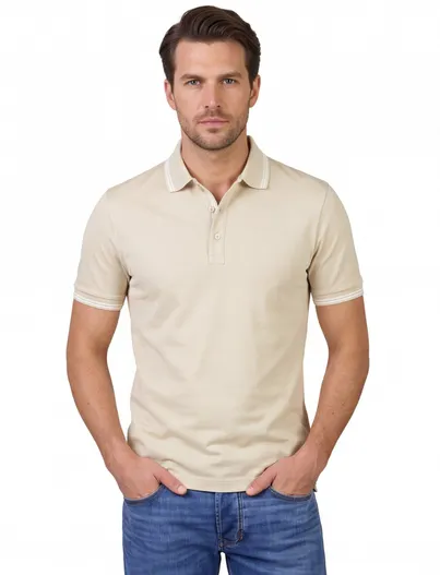 Paul & Shark Wijde fit polo paul & shark beige