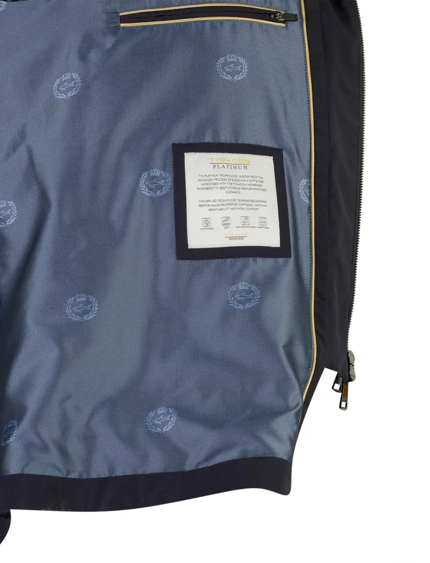 Donkerblauw tussenjas Paul & Shark normale fit afneembare capuchon