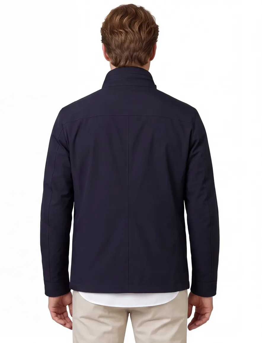 Donkerblauw tussenjas Paul & Shark normale fit afneembare capuchon