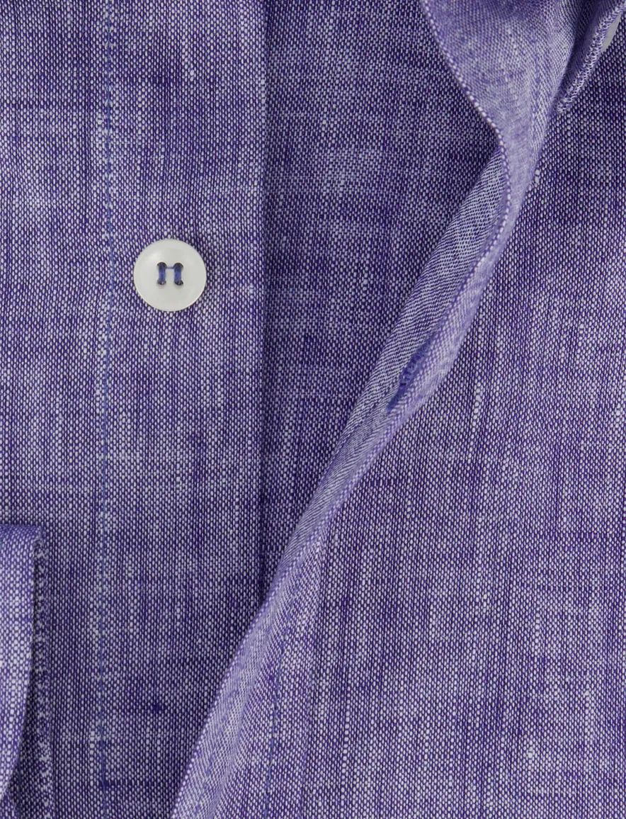 Paul & Shark overhemd donkerblauw gemeleerd borstzak wijde fit