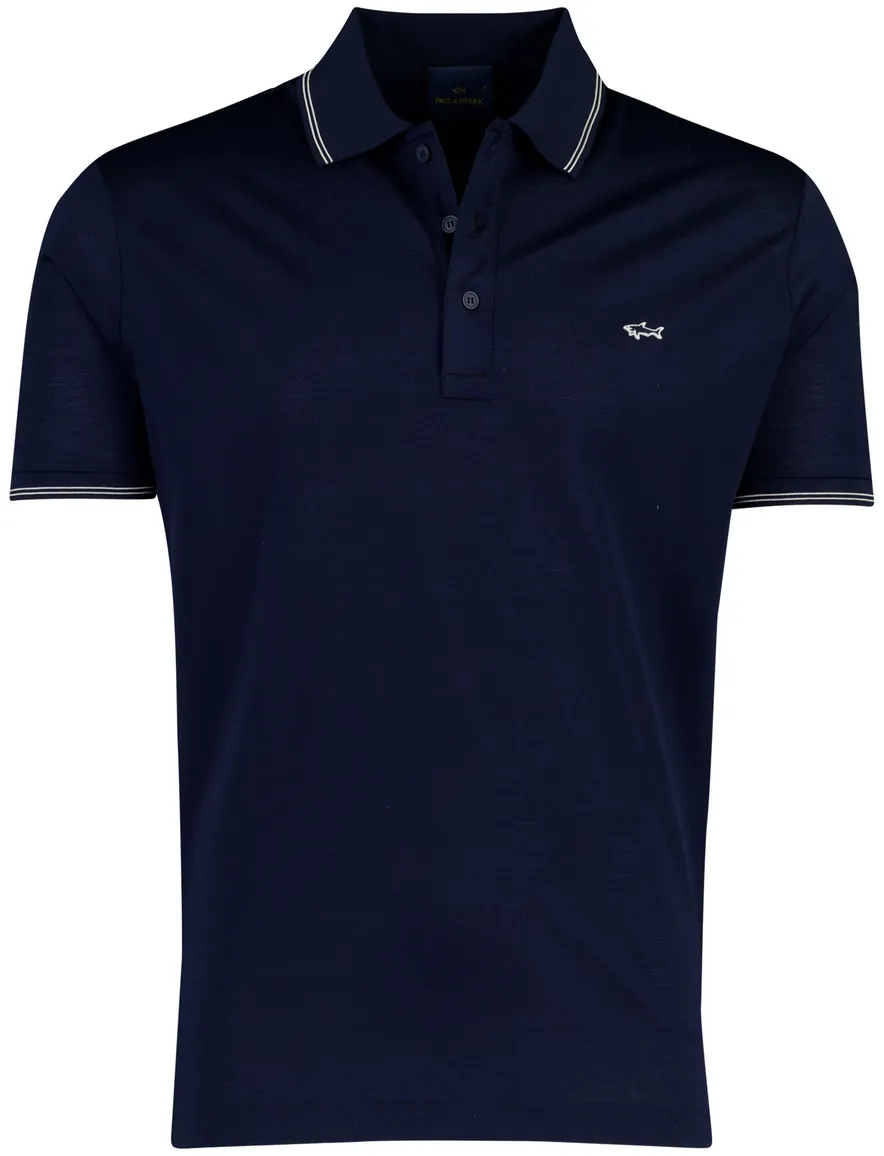 Paul & Shark poloshirt donkerblauw normale fit