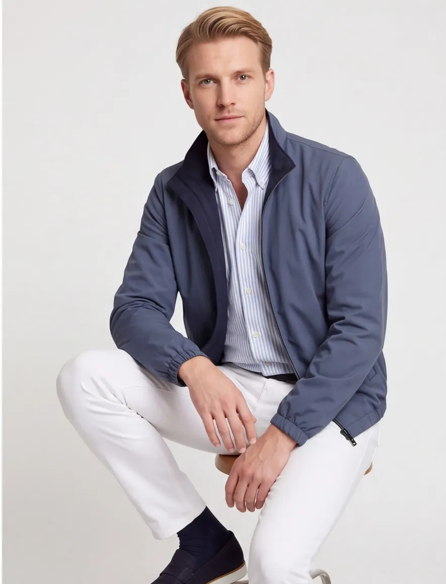 Paul & Shark reversible jas blauw waterafstotend
