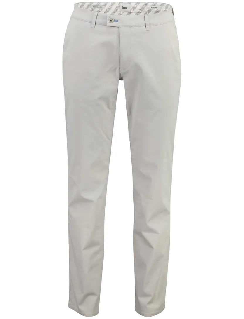 pantalon Brax Fabio grijs flatfront model normale fit