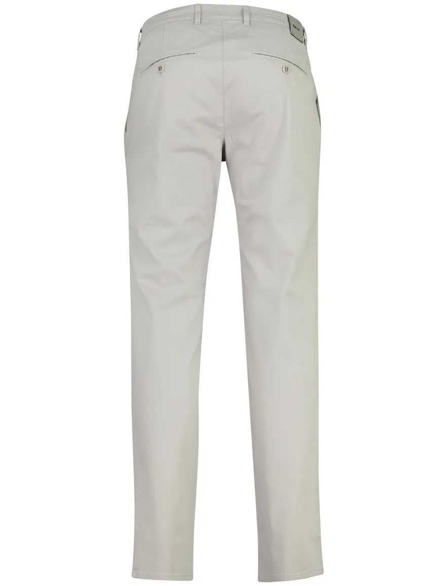 grijs pantalon Brax Fabio zonder omslag normale fit