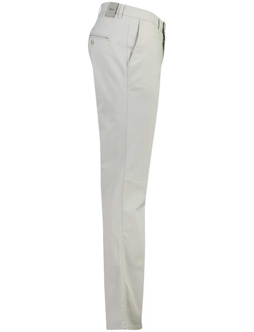 grijs pantalon Brax Fabio zonder omslag normale fit