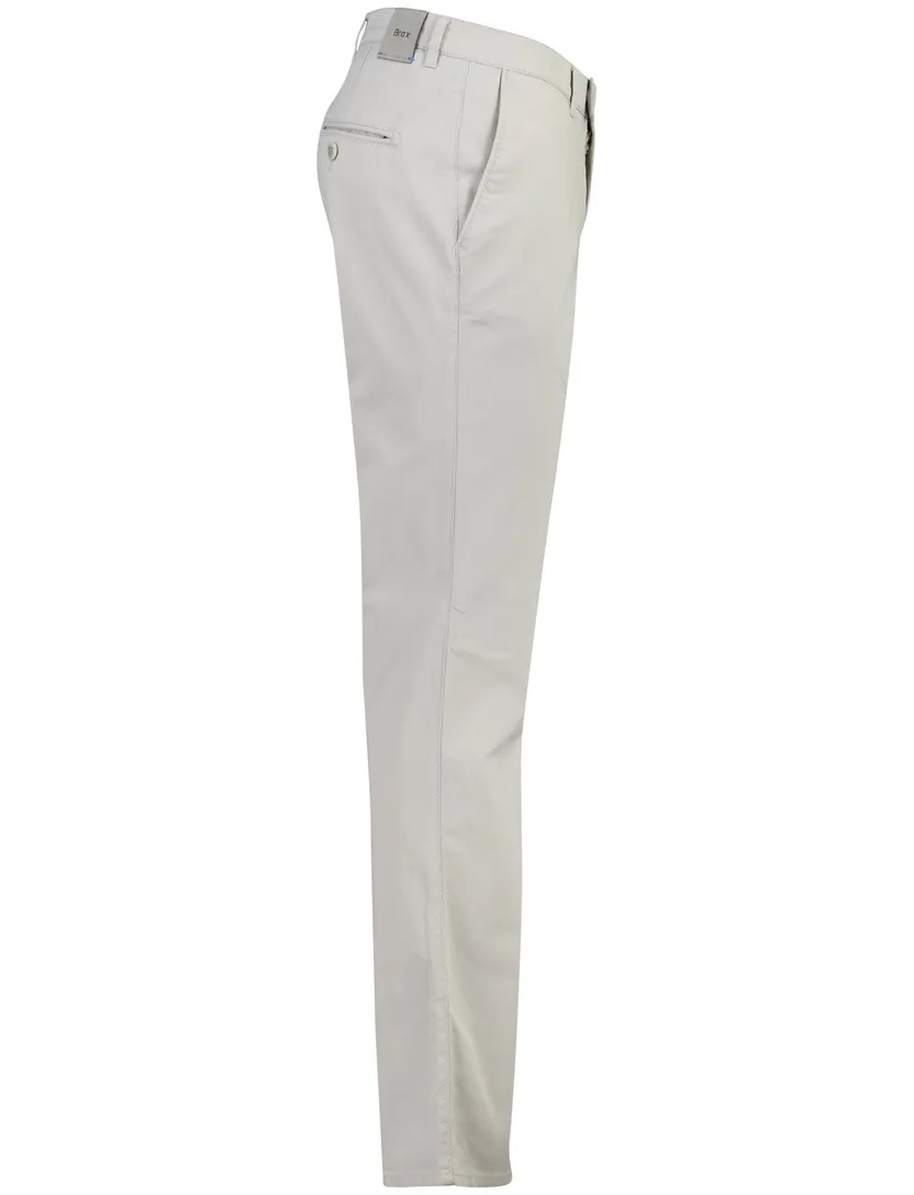 pantalon Brax Fabio grijs flatfront model normale fit