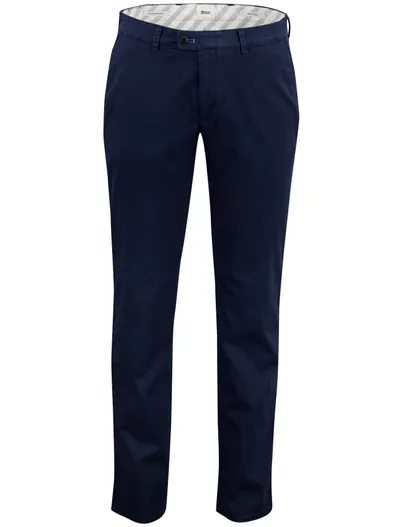 Brax Donkerblauwe pantalon flatfront model Brax Fabio