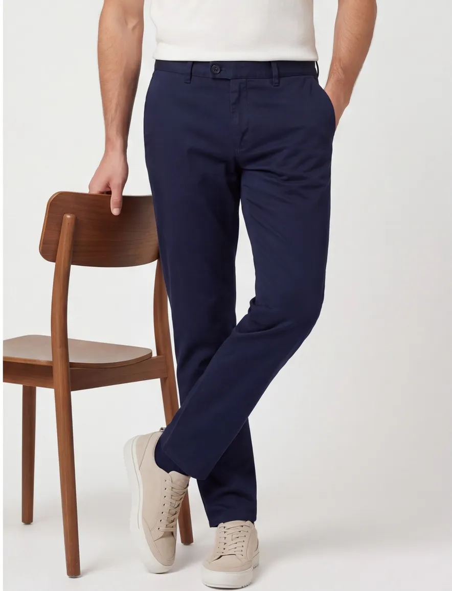 Brax Pantalon Chino donkerblauw Fabio