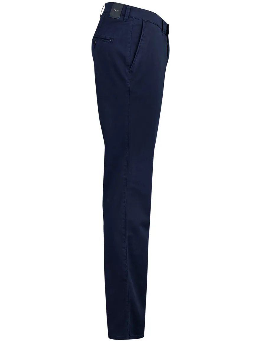 Donkerblauwe pantalon flatfront model Brax Fabio