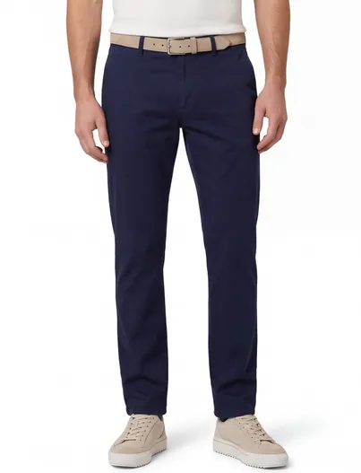 Brax Donkerblauwe pantalon flatfront model Brax Fabio