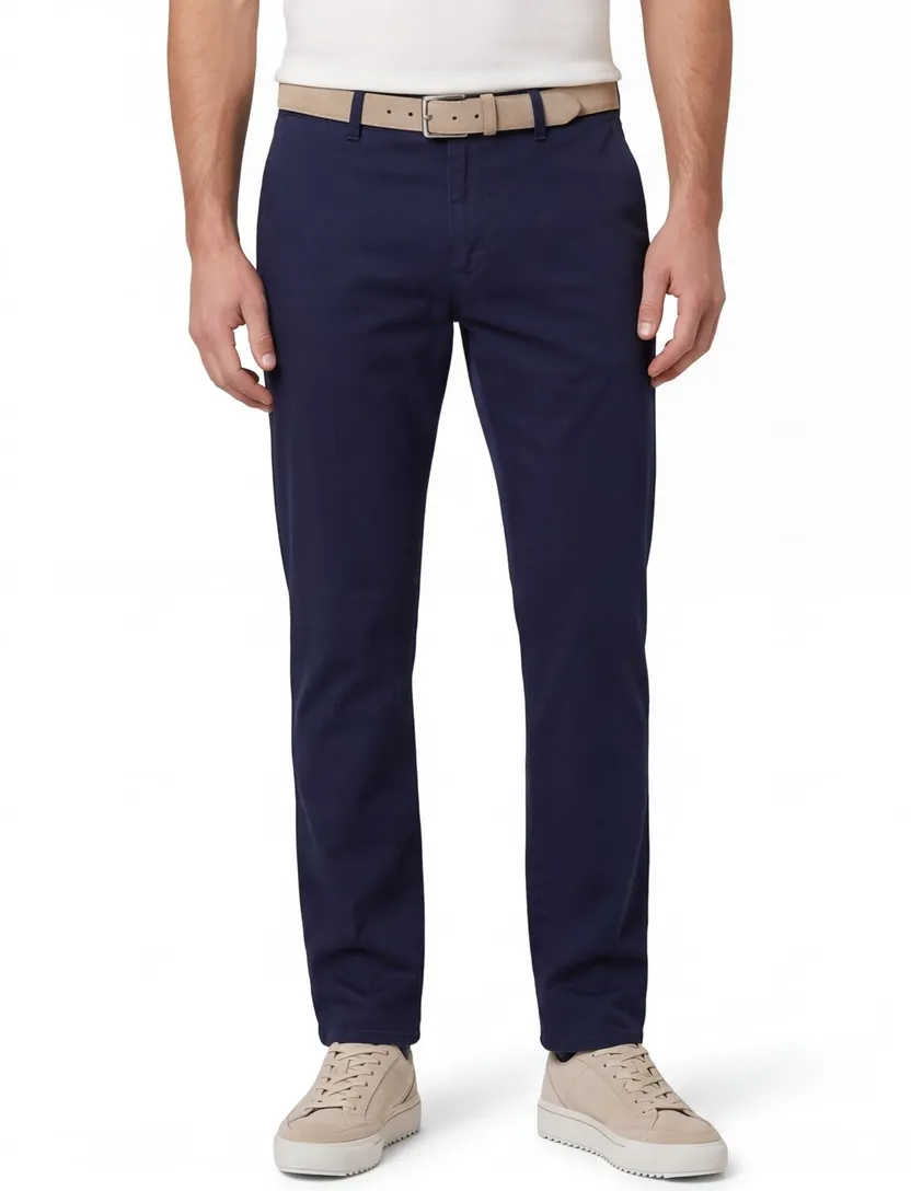 Pantalon flatfront model Brax Fabio donkerblauw