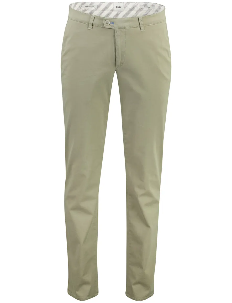 Groene pantalon Brax Fabio wijde fit