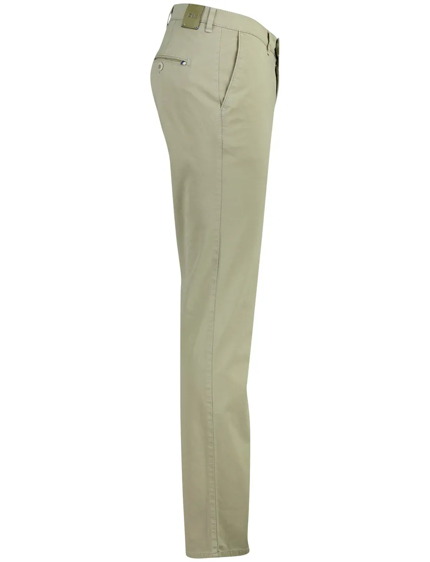 Brax Fabio pantalon groen flatfront