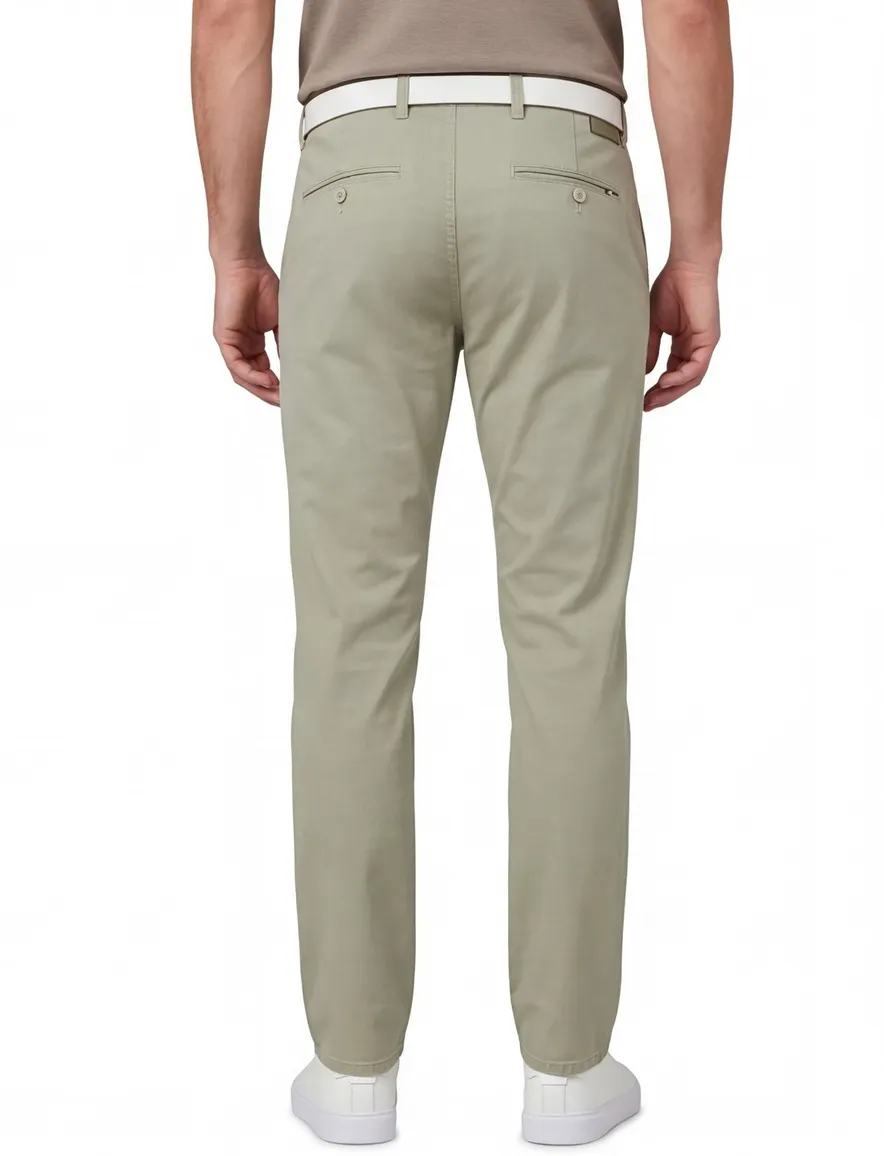Groene pantalon Brax Fabio wijde fit
