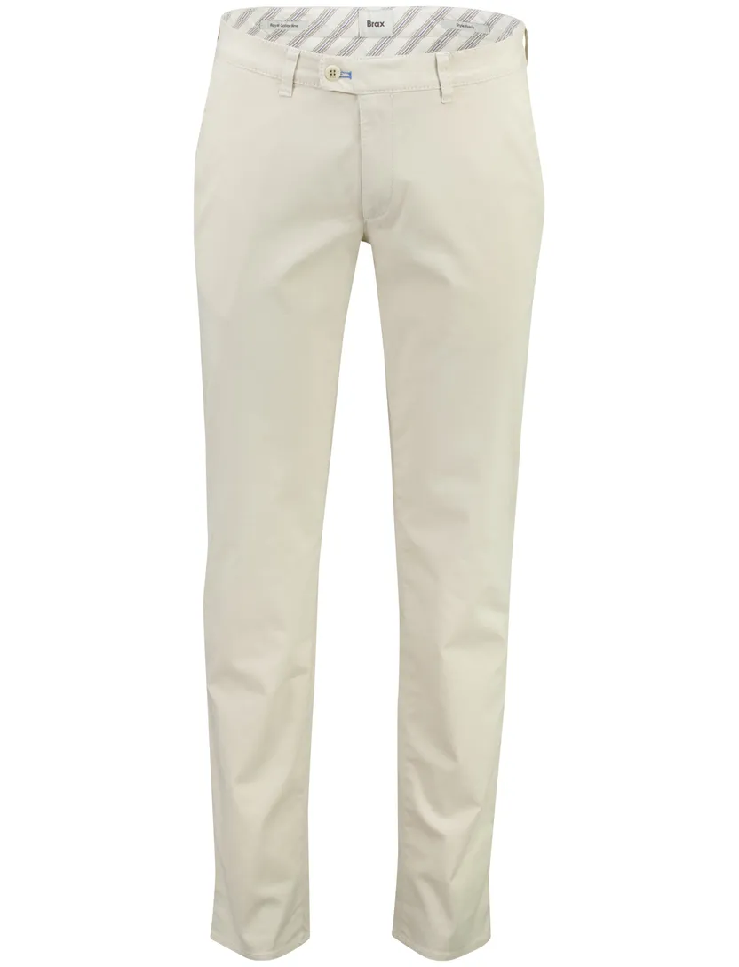 Pantalon Brax Fabio crème flatfront wijde fit