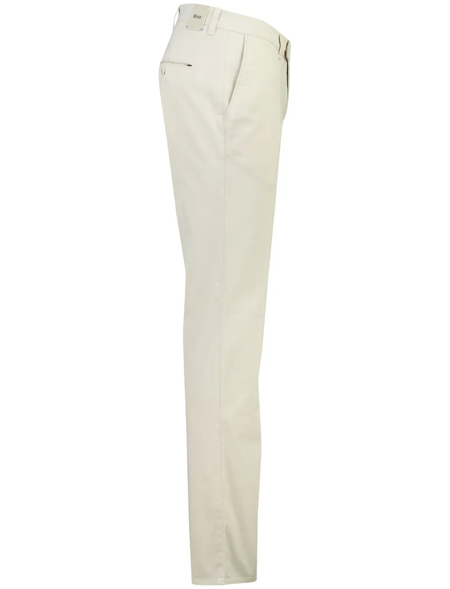 Brax pantalon crème wijde fit flatfront model