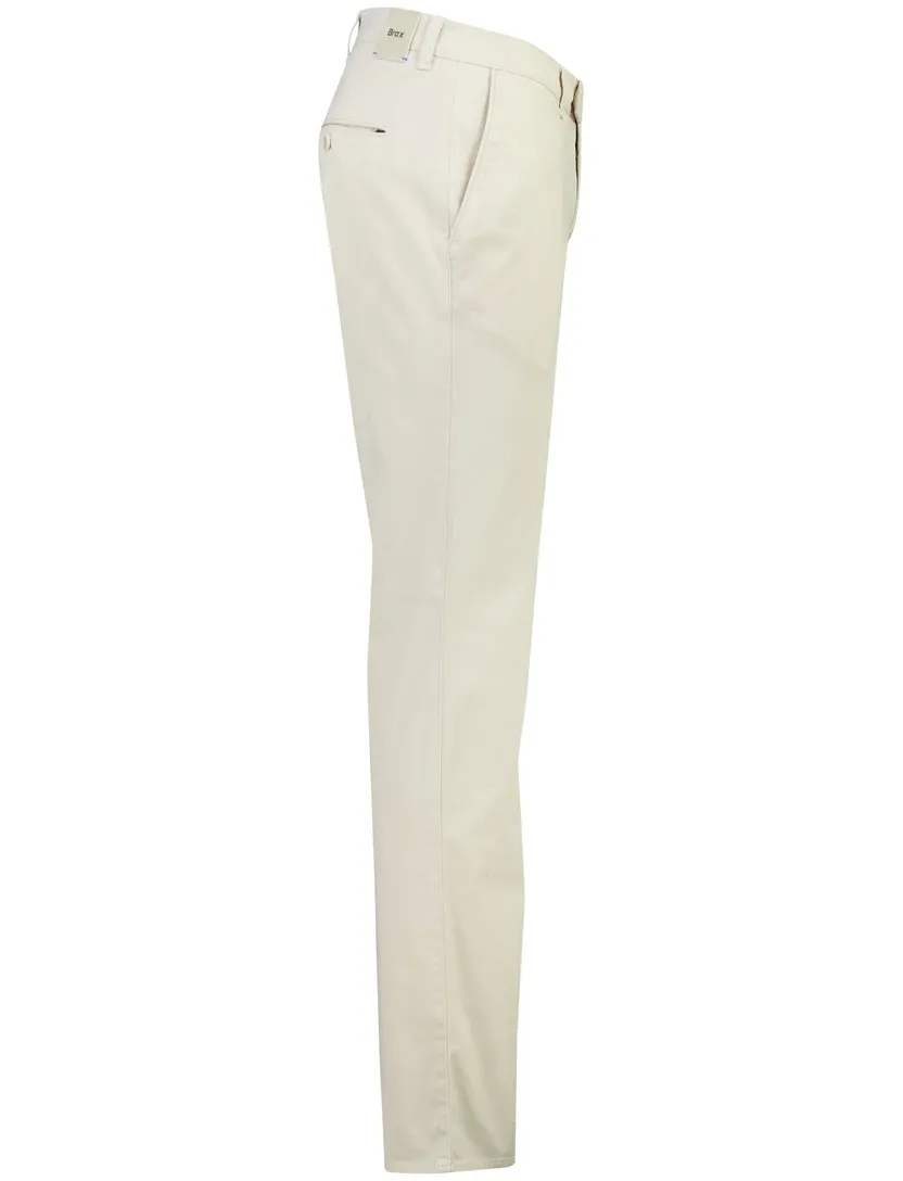 Pantalon Brax Fabio crème flatfront wijde fit