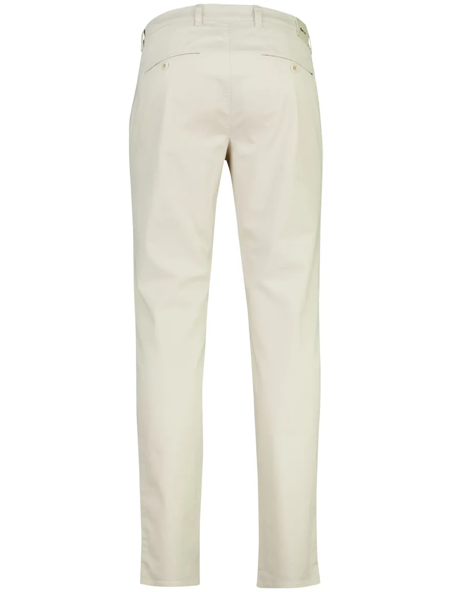 Brax pantalon crème wijde fit flatfront model