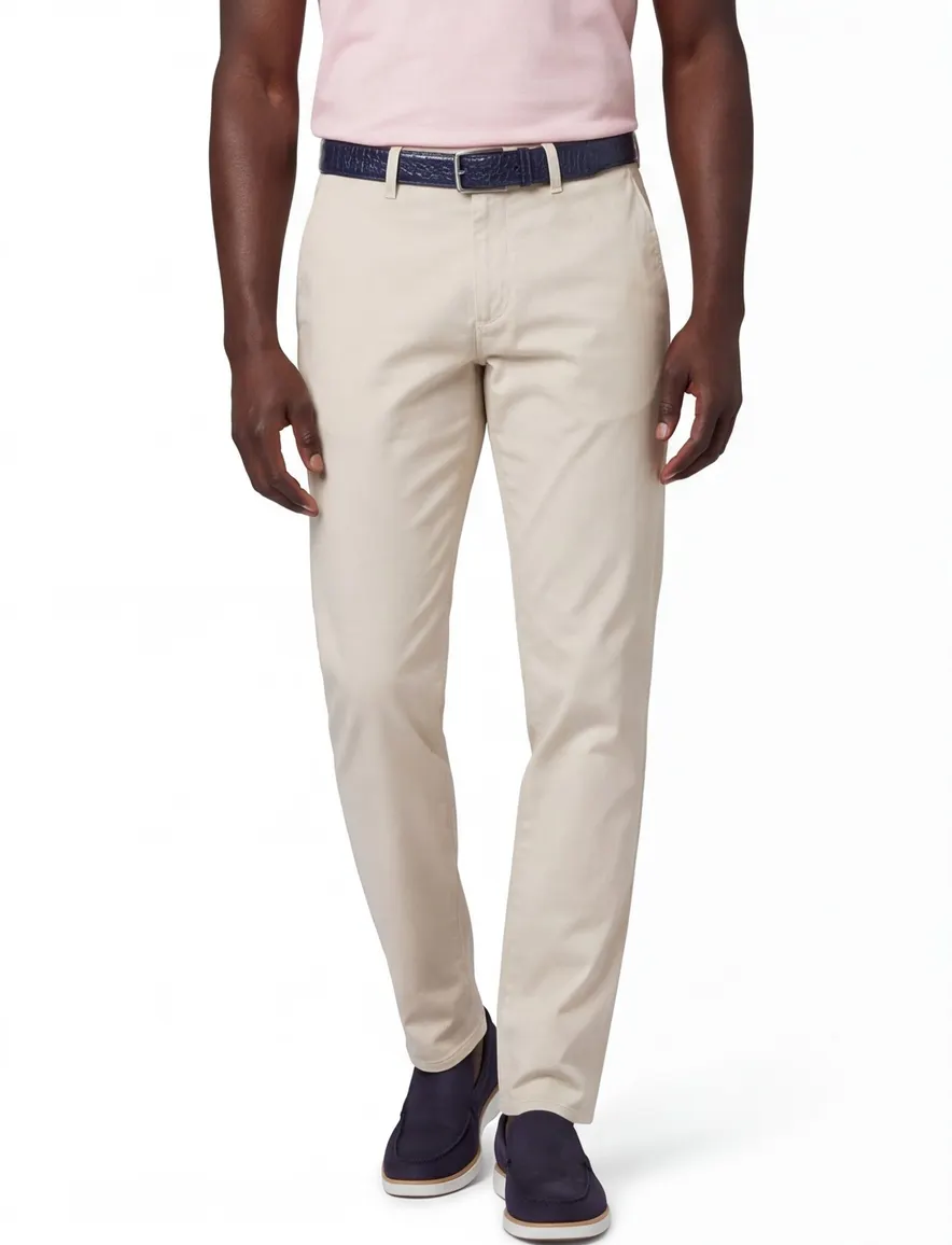 Crème pantalon Brax flatfront model wijde fit