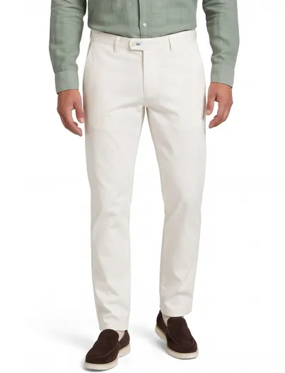 Brax Creme wijde fit broek Brax katoen