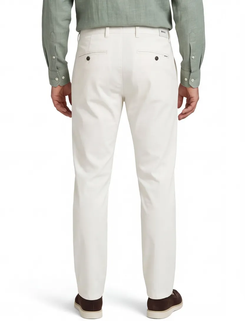 Creme wijde fit broek Brax katoen